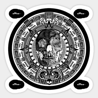 Aztec Memento Mori WHITE Sticker